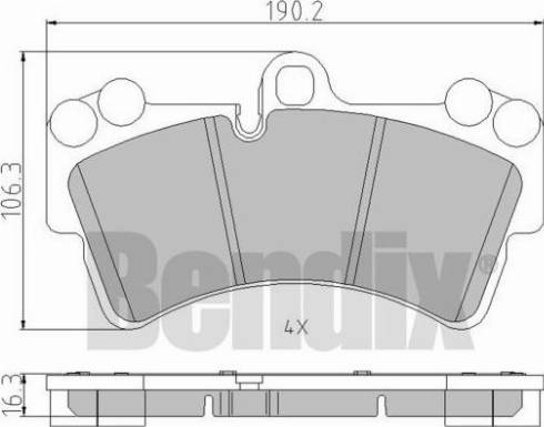 BENDIX 510579 - Тормозные колодки, дисковые, комплект autospares.lv