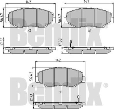 BENDIX 510699 - Тормозные колодки, дисковые, комплект autospares.lv