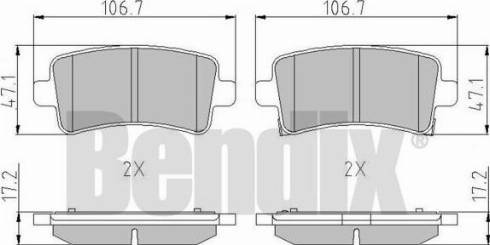 BENDIX 510690 - Тормозные колодки, дисковые, комплект autospares.lv