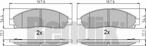 BENDIX 510691 - Тормозные колодки, дисковые, комплект autospares.lv