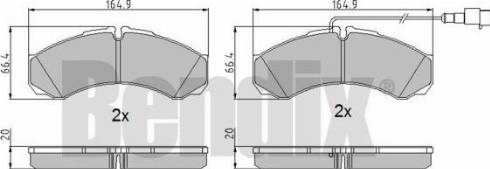 BENDIX 510655 - Тормозные колодки, дисковые, комплект autospares.lv