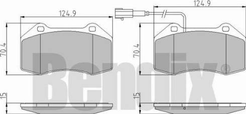 BENDIX 510653 - Тормозные колодки, дисковые, комплект autospares.lv