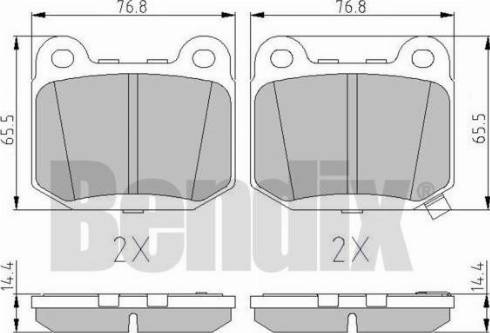 BENDIX 510666 - Тормозные колодки, дисковые, комплект autospares.lv