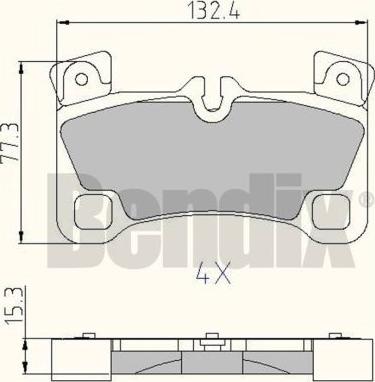 BENDIX 510676 - Тормозные колодки, дисковые, комплект autospares.lv