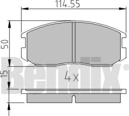 BENDIX 510094 - Тормозные колодки, дисковые, комплект autospares.lv