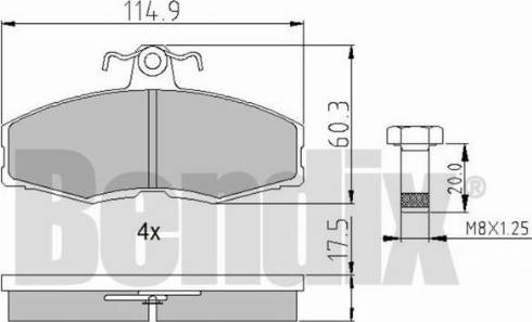 BENDIX 510062 - Тормозные колодки, дисковые, комплект autospares.lv