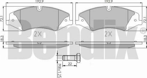 BENDIX 510001 - Тормозные колодки, дисковые, комплект autospares.lv