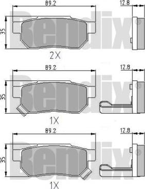 BENDIX 510084 - Тормозные колодки, дисковые, комплект autospares.lv