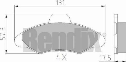 BENDIX 510029 - Тормозные колодки, дисковые, комплект autospares.lv