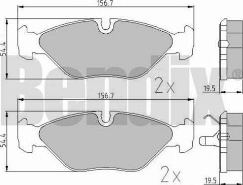 BENDIX 510073 - Тормозные колодки, дисковые, комплект autospares.lv