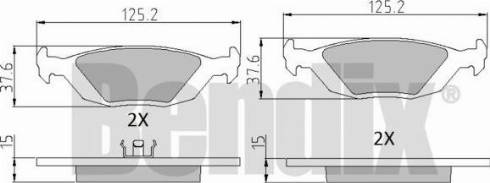 BENDIX 510077 - Тормозные колодки, дисковые, комплект autospares.lv