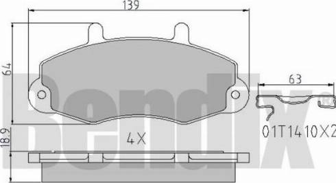 BENDIX 510198 - Тормозные колодки, дисковые, комплект autospares.lv