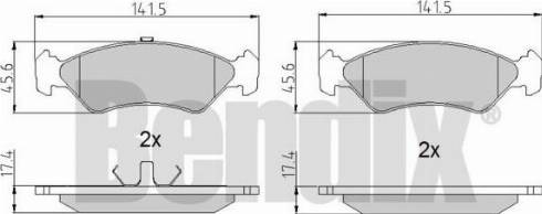 BENDIX 510154 - Тормозные колодки, дисковые, комплект autospares.lv