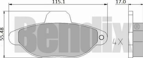 BENDIX 510108 - Тормозные колодки, дисковые, комплект autospares.lv