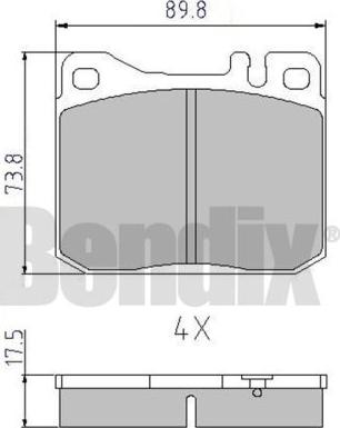 BENDIX 510112 - Тормозные колодки, дисковые, комплект autospares.lv