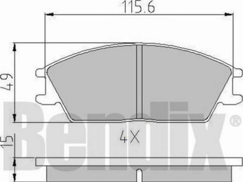 BENDIX 510182 - Тормозные колодки, дисковые, комплект autospares.lv