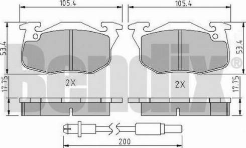 BENDIX 510187 - Тормозные колодки, дисковые, комплект autospares.lv