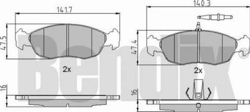 BENDIX 510133 - Тормозные колодки, дисковые, комплект autospares.lv