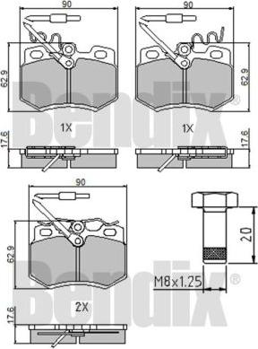 BENDIX 510120 - Тормозные колодки, дисковые, комплект autospares.lv