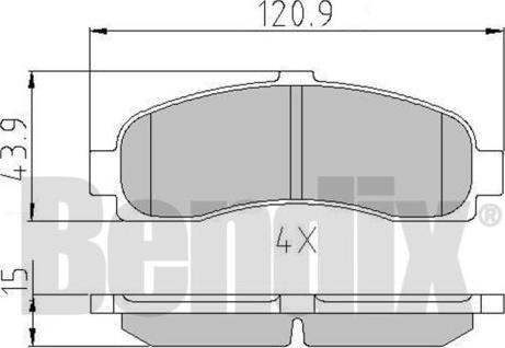 BENDIX 510175 - Тормозные колодки, дисковые, комплект autospares.lv