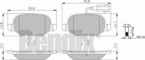 BENDIX 510890 - Тормозные колодки, дисковые, комплект autospares.lv