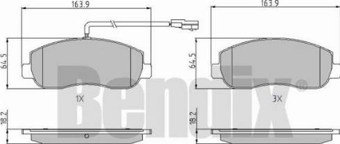 BENDIX 510864 - Тормозные колодки, дисковые, комплект autospares.lv