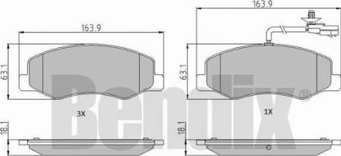 BENDIX 510865 - Тормозные колодки, дисковые, комплект autospares.lv