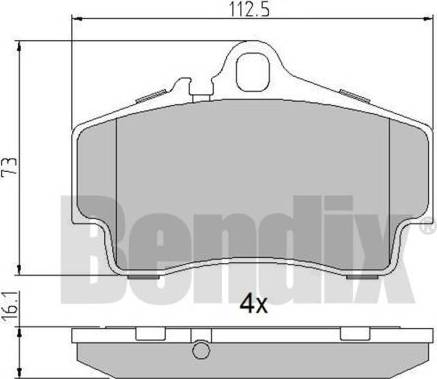 BENDIX 510802 - Тормозные колодки, дисковые, комплект autospares.lv