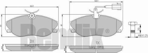 BENDIX 510812 - Тормозные колодки, дисковые, комплект autospares.lv