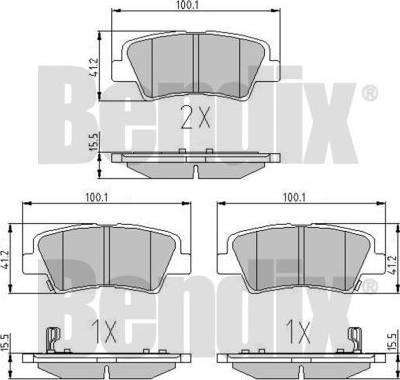 BENDIX 510870 - Тормозные колодки, дисковые, комплект autospares.lv