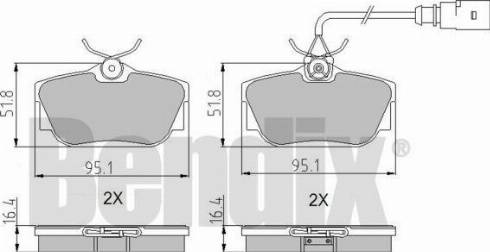 BENDIX 510397 - Тормозные колодки, дисковые, комплект autospares.lv