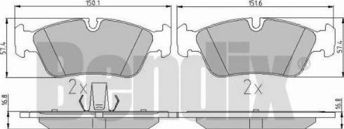 BENDIX 510348 - Тормозные колодки, дисковые, комплект autospares.lv