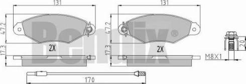 BENDIX 510351 - Тормозные колодки, дисковые, комплект autospares.lv