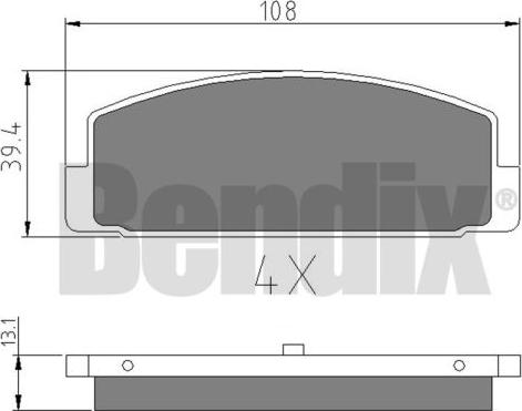 BENDIX 510360 - Тормозные колодки, дисковые, комплект autospares.lv