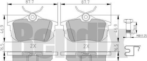 BENDIX 510315 - Тормозные колодки, дисковые, комплект autospares.lv