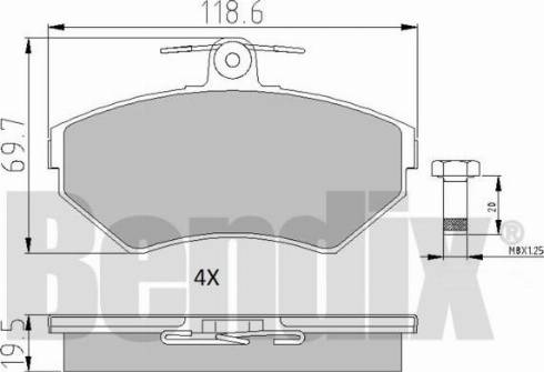 BENDIX 510317 - Тормозные колодки, дисковые, комплект autospares.lv