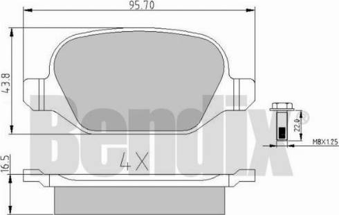 BENDIX 510387 - Тормозные колодки, дисковые, комплект autospares.lv