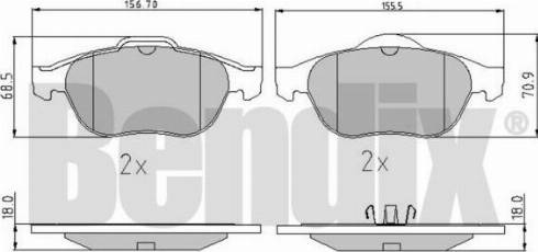 BENDIX 510377 - Тормозные колодки, дисковые, комплект autospares.lv