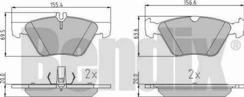 BENDIX 510299 - Тормозные колодки, дисковые, комплект autospares.lv