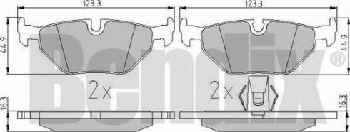 BENDIX 510290 - Тормозные колодки, дисковые, комплект autospares.lv