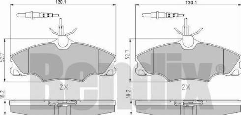 BENDIX 510291 - Тормозные колодки, дисковые, комплект autospares.lv