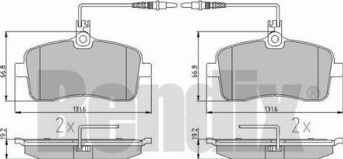 BENDIX 510249 - Тормозные колодки, дисковые, комплект autospares.lv