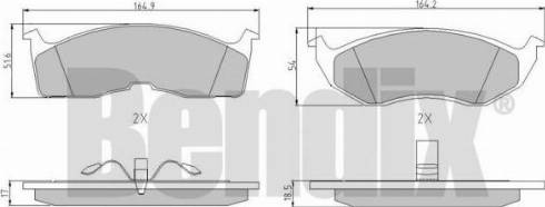 BENDIX 510246 - Тормозные колодки, дисковые, комплект autospares.lv