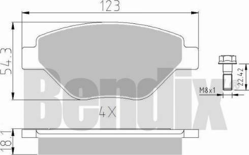 BENDIX 510241 - Тормозные колодки, дисковые, комплект autospares.lv