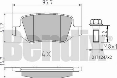 BENDIX 510209 - Тормозные колодки, дисковые, комплект autospares.lv