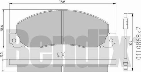 BENDIX 510203 - Тормозные колодки, дисковые, комплект autospares.lv