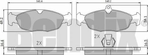 BENDIX 510218 - Тормозные колодки, дисковые, комплект autospares.lv