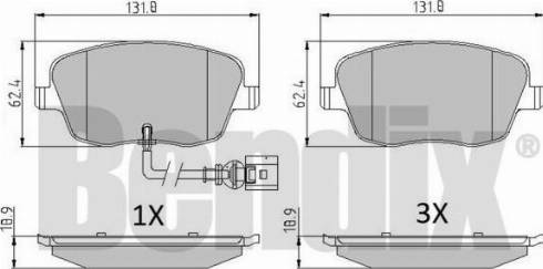 BENDIX 510234 - Тормозные колодки, дисковые, комплект autospares.lv