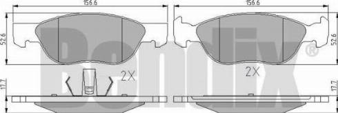 BENDIX 510279 - Тормозные колодки, дисковые, комплект autospares.lv