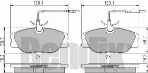 BENDIX 510274 - Тормозные колодки, дисковые, комплект autospares.lv